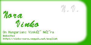 nora vinko business card